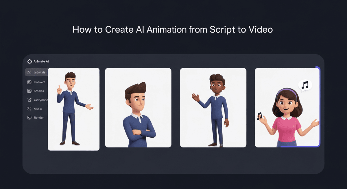 How to Create AI Animation from Script to Video